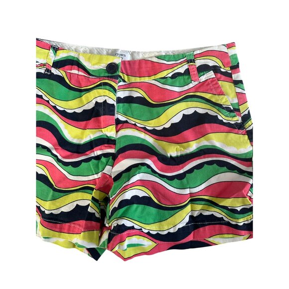 CROWN & IVY Multicolor Wave Shorts Size 10 - Picture 4 of 6